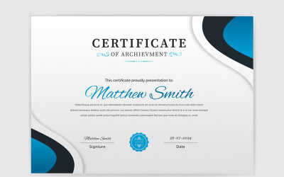 Certifikatmall med sidofält