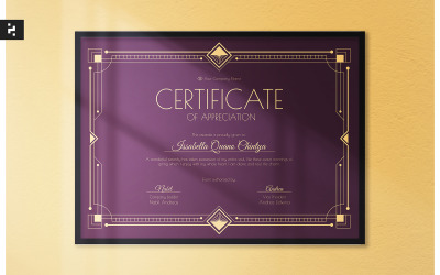 Kastanjebruin Artdeco-certificaat