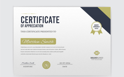 Modèle de certificat créatif et propre