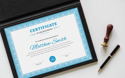 Modèle de certificat simple avec design