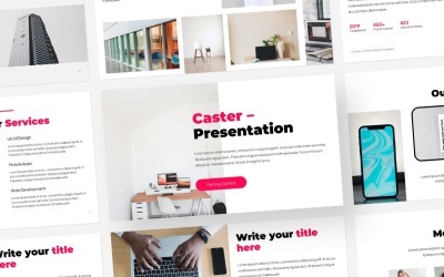 Modèle de présentation Keynote Caster