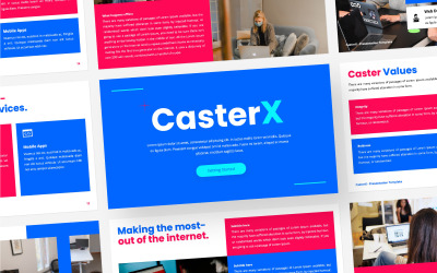 Szablon prezentacji Keynote CasterX