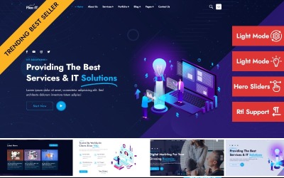 TI flexible | Servicios empresariales y soluciones de TI Plantilla de sitio web adaptable HTML5 multipropósito