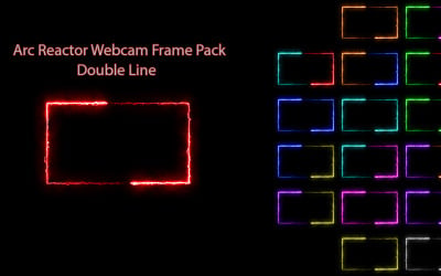 Arc Reactor Double Line Webcam Frame Stock Motion Graphic Pack