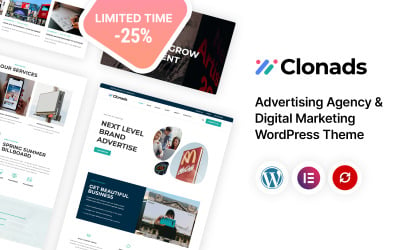 Clonads - 广告代理和数字营销 WordPress 主题