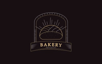 Creative Line Art Bäckerei-Logo-Design