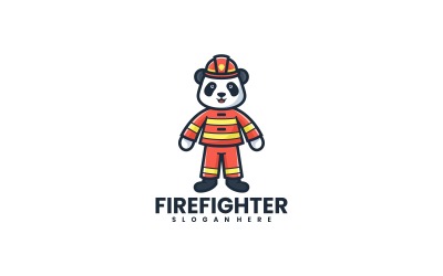 Firefighter Cartoon Logo Design
