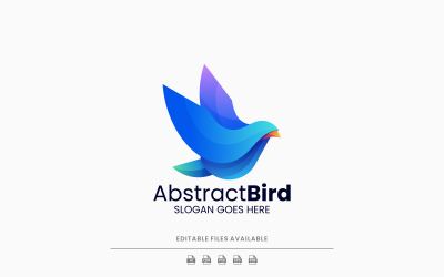 Logo mit abstraktem Vogelverlauf 2