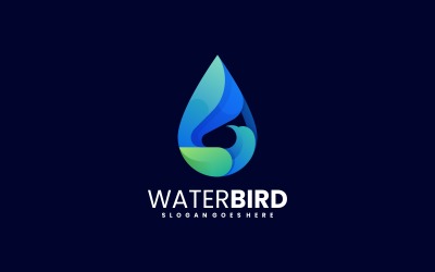 Logo-Stil mit Wasservogel-Farbverlauf