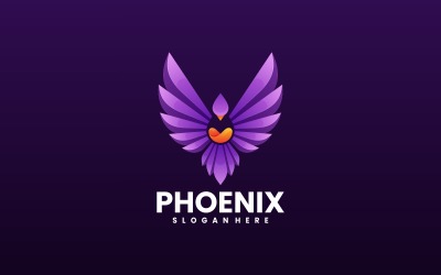 Modelo de Logo Gradiente Phoenix 1