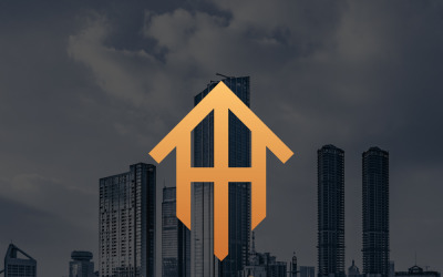 Sjabloon voor professioneel modern luxe onroerend goed-logo