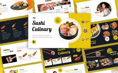 Sushi - modello PowerPoint multiuso culinario