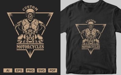 Biker Man Badge vektorillustration