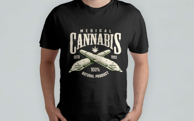 Cannabis - Herr T-shirt Design Mockup PSD