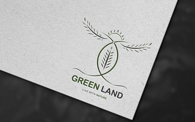 Diseño de logotipo creativo de tierra verde