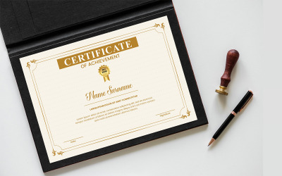 Diseño de plantilla de certificado mínimo