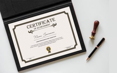 Modern certificaatsjabloonontwerp met prestatiecertificaten