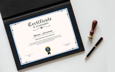 Zarif başarı sertifikası şablonu ve Profesyonel Sertifika tasarımı