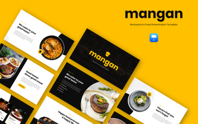 Mangan - Keynote-sjabloon voor restaurants en eten