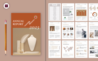 Modèle de magazine de rapport annuel