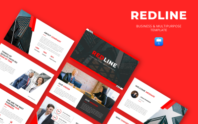 REDLINE - Modèle de présentation d'entreprise et polyvalent