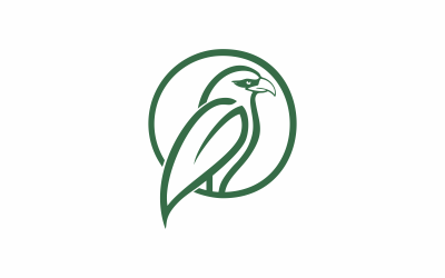 Шаблон логотипа Green Bird Line