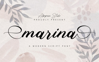 Марина - современный рукописный шрифт