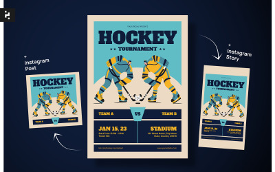 Winter-Hockey-Flyer-Vorlage