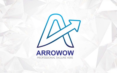 Minimale lijn Letter A Arrow Logo Design - Merkidentiteit