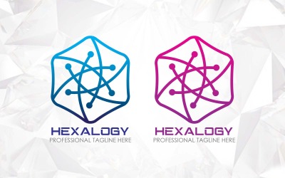 Création de logo de technologie hexagonale créative - Identité de marque