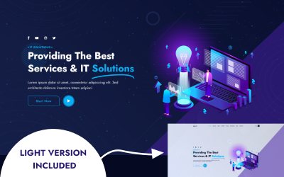 Flex-IT | Unternehmensdienstleistungen und IT-Lösungen Responsive Mehrzweck-Landingpage-Vorlage