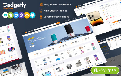 Gadgetly - Marktplaatswinkel voor elektronica en gadgets voor Shopify OS 2.0-thema