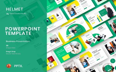 Kask – Business PowerPoint Szablon