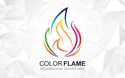 Kreatives Farbflammen-Logo-Design - Markenidentität