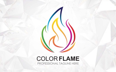 Креативный дизайн логотипа Color Flame - Фирменный стиль