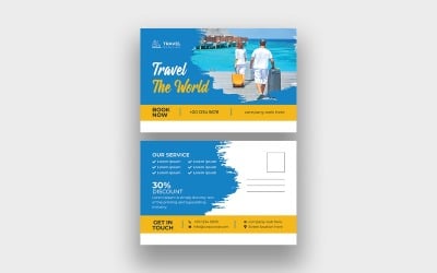 Modello di cartolina di viaggio turistico
