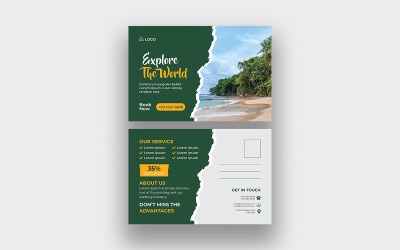 Moderní cestovní cestovní kancelář pohlednice