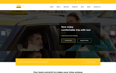 Online taxiszolgáltatások leszállási HTML-sablonjai