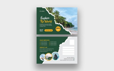 Современный дизайн туристической открытки