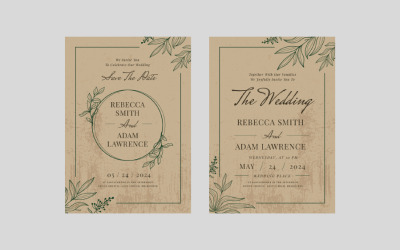 Faire-part de mariage floral