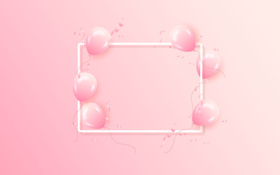 Födelsedag grattis banner design med färgglada ballong födelsedag bakgrund koncept