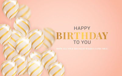 Grattis på födelsedagen grattis banner design med färgglada ballonger födelsedag bakgrundsdesign