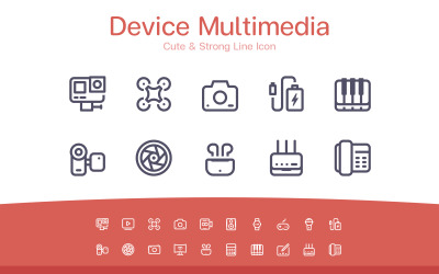 Device &amp;amp; multimedia Line icon