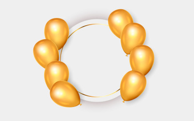 Disegno del modello di congratulazioni di compleanno con palloncino