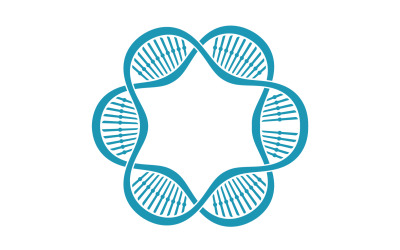 DNA Vektör Logo Tasarım Şablonu Modern Tıp V49