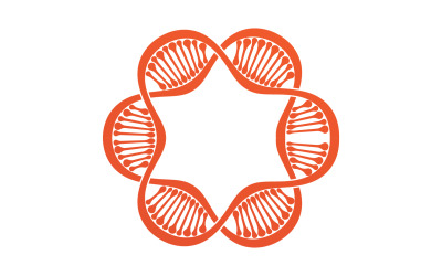 ДНК векторний логотип шаблон оформлення сучасних медичних V50