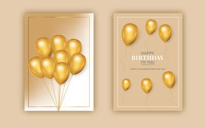 Herzlichen Glückwunsch zum Geburtstag Vorlage mit buntem Ballon