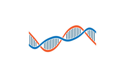 Modello di progettazione del logo vettoriale del DNA Medical moderno V13