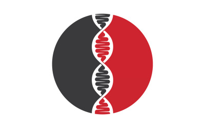 Modello di progettazione del logo vettoriale del DNA Medical moderno V43