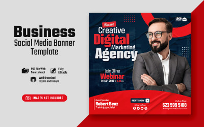 Creative Digital Marketing Agency Sociální Media Banner Post šablona
